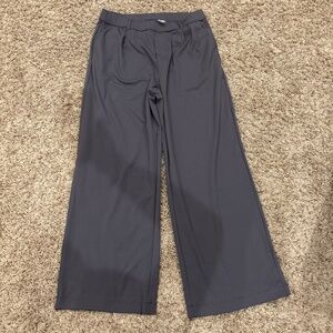 HALARA Wide-Leg Charcoal Work Pants Size Large